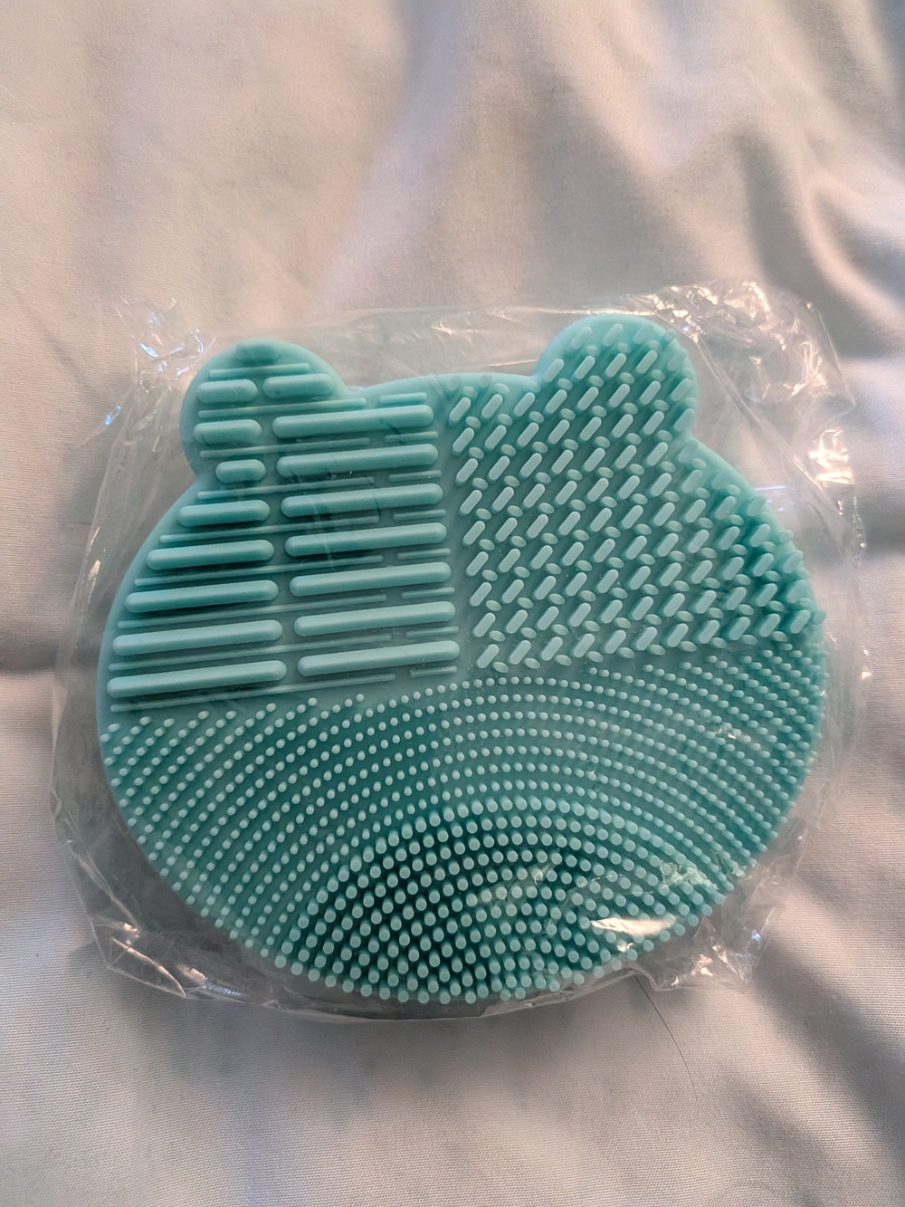 Silicone Face Brush Cleansing Pad - Mint Blue